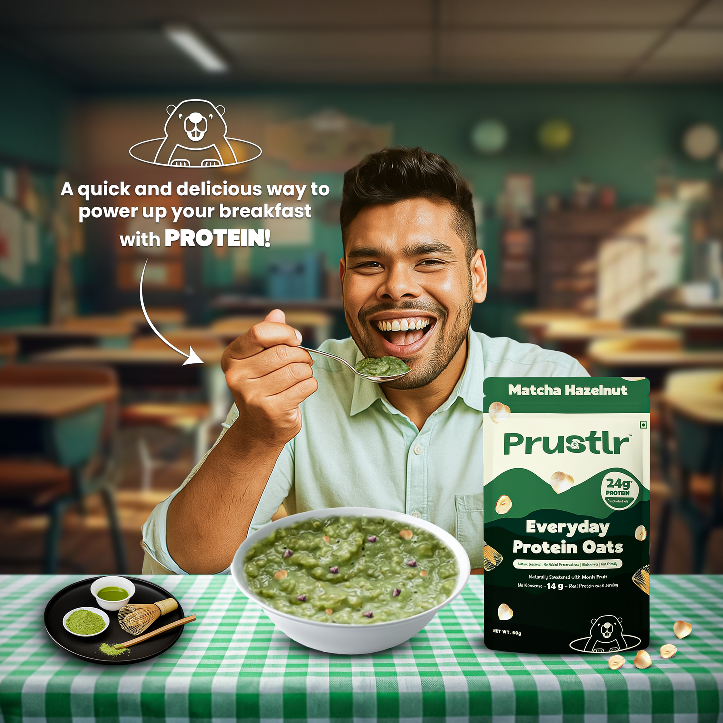 Matcha Hazelnut – Everyday Protein Oats