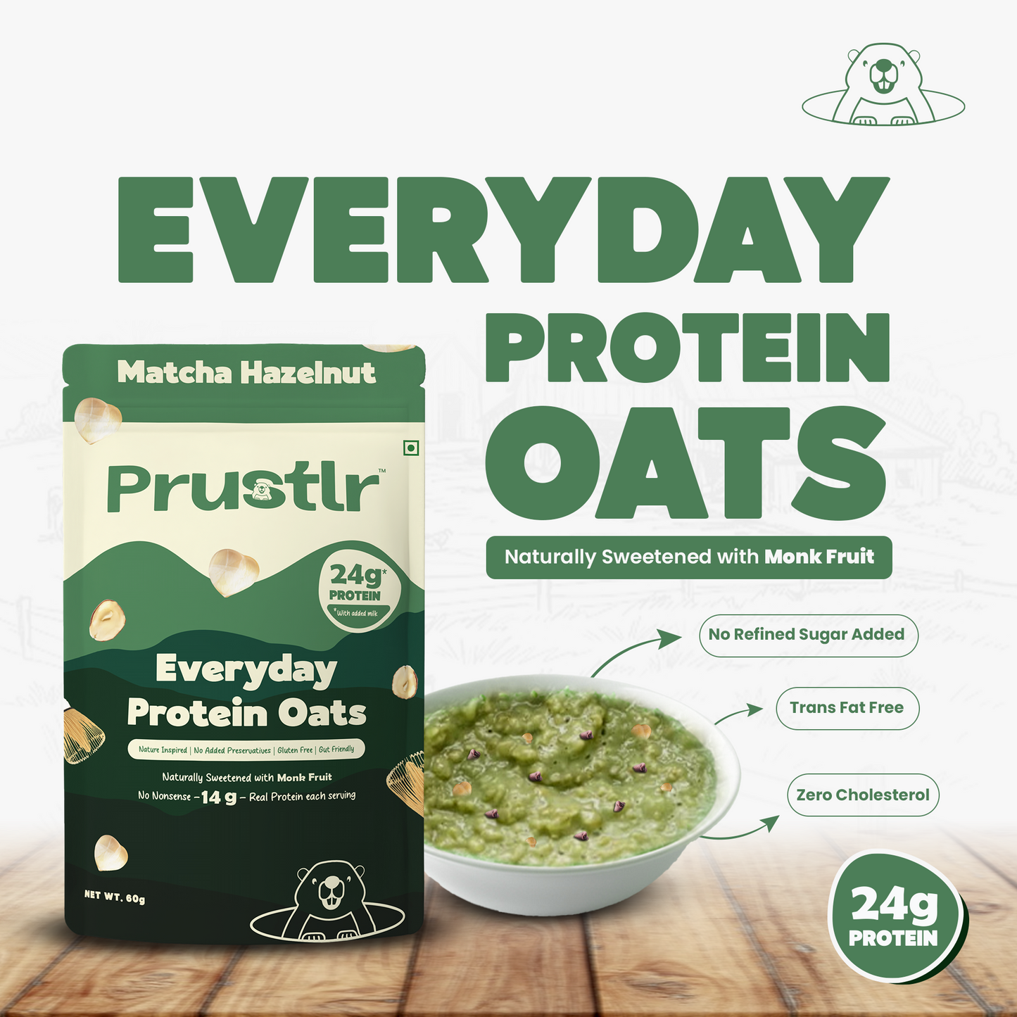 Matcha Hazelnut – Everyday Protein Oats