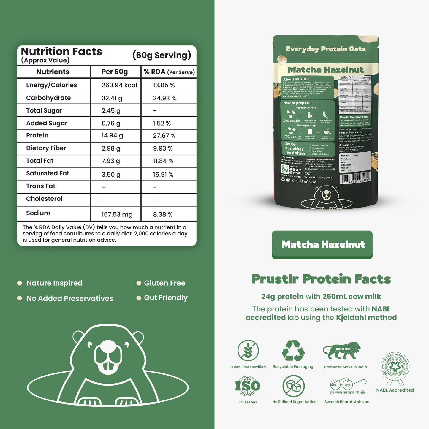 Matcha Hazelnut – Everyday Protein Oats