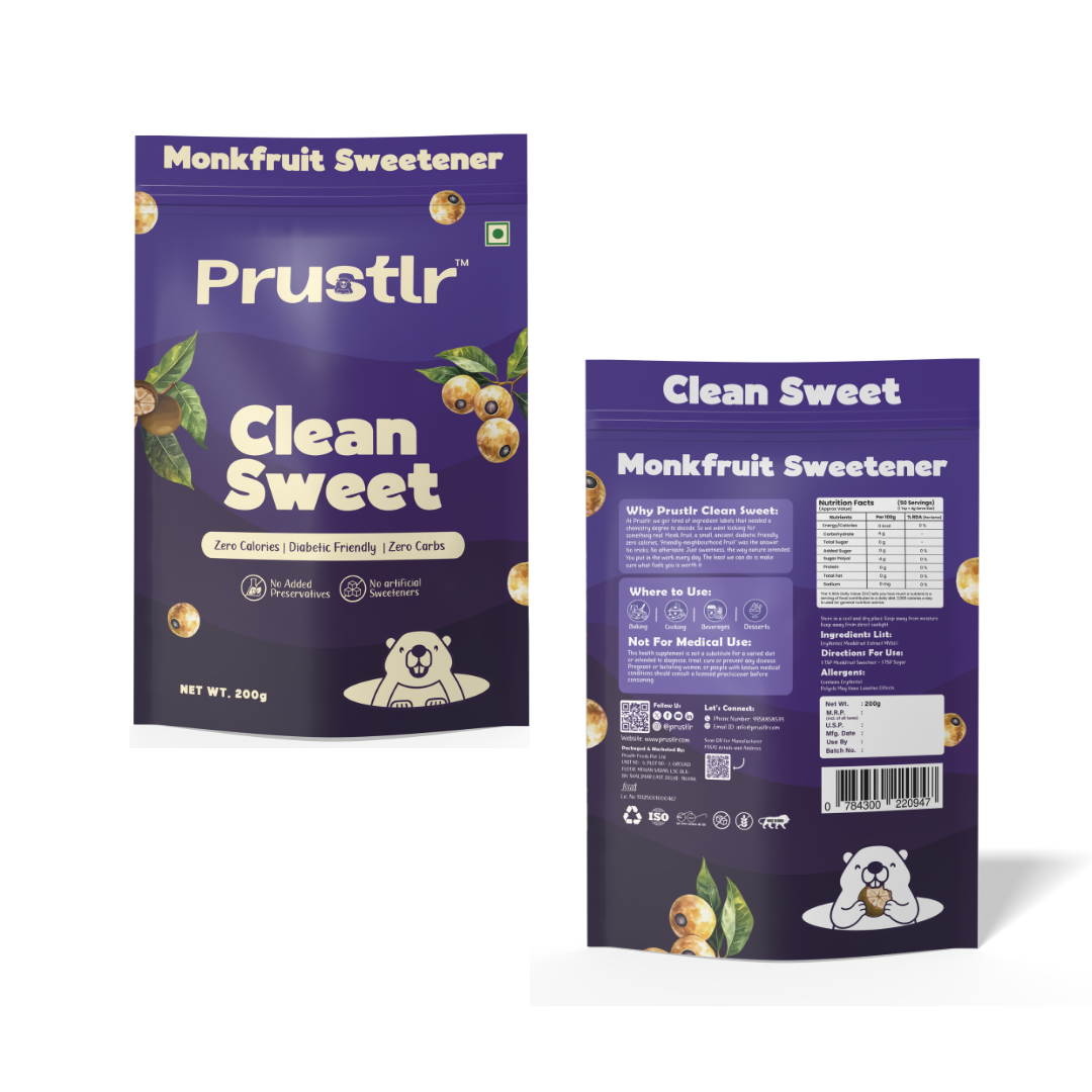 Prustlr Clean Sweet Monkfruit Sweetener-200g