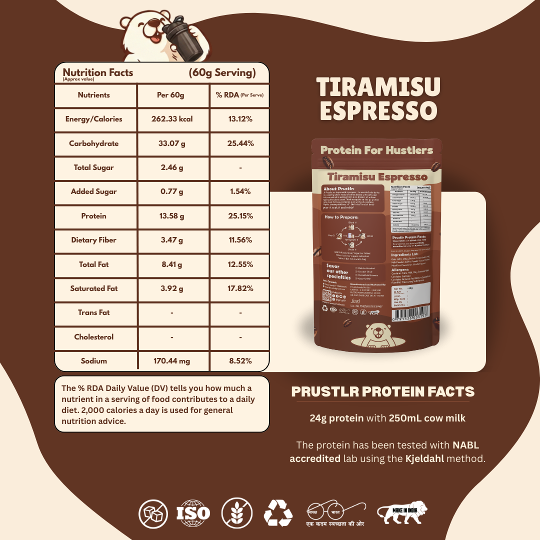 Nutritional Facts of Tiramisu gluten-free oats