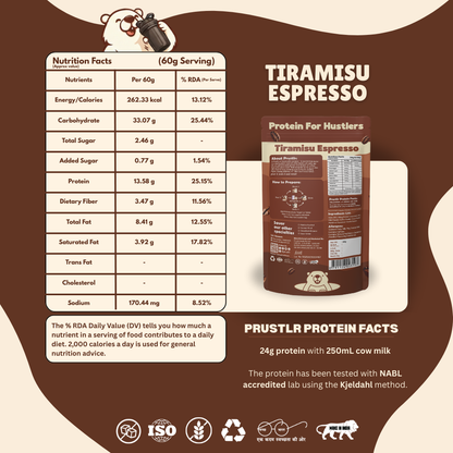 Nutritional Facts of Tiramisu gluten-free oats