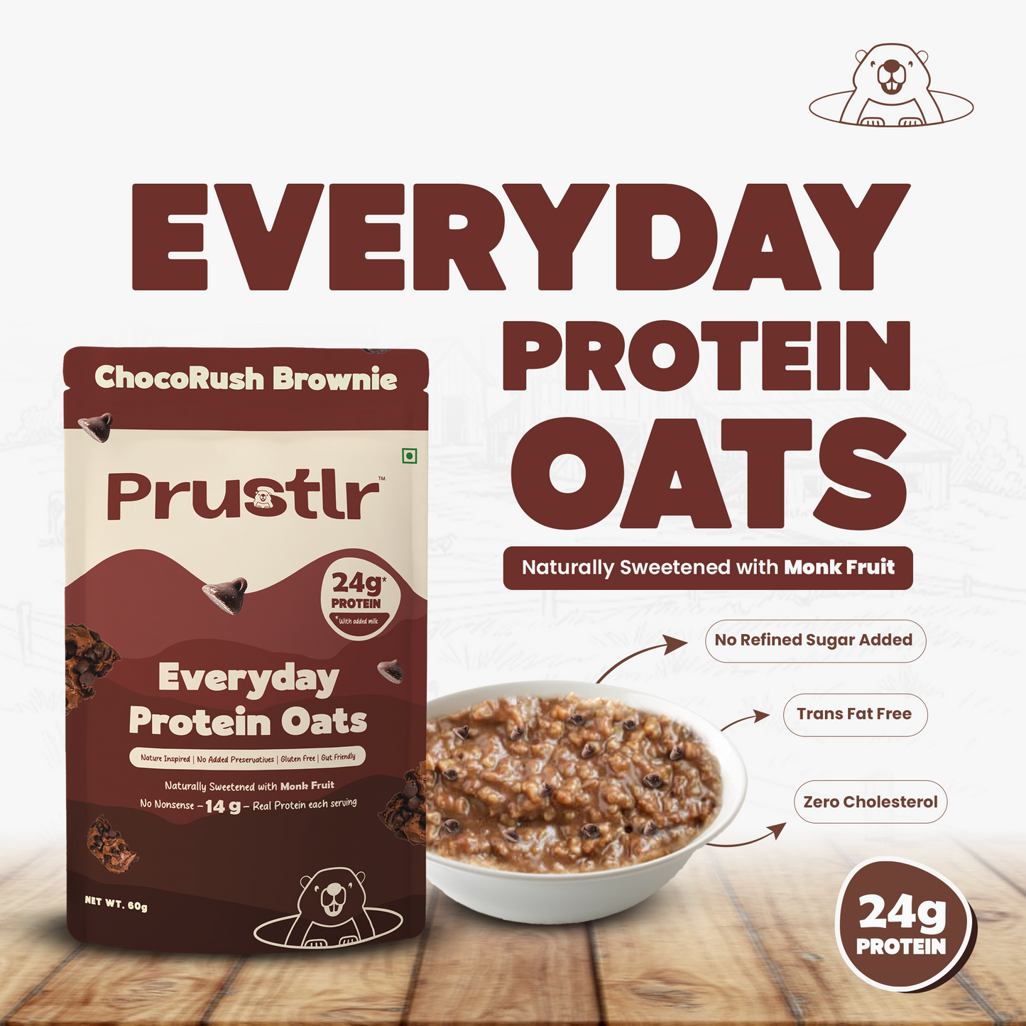 ChocoRush Brownie – Everyday Protein Oats