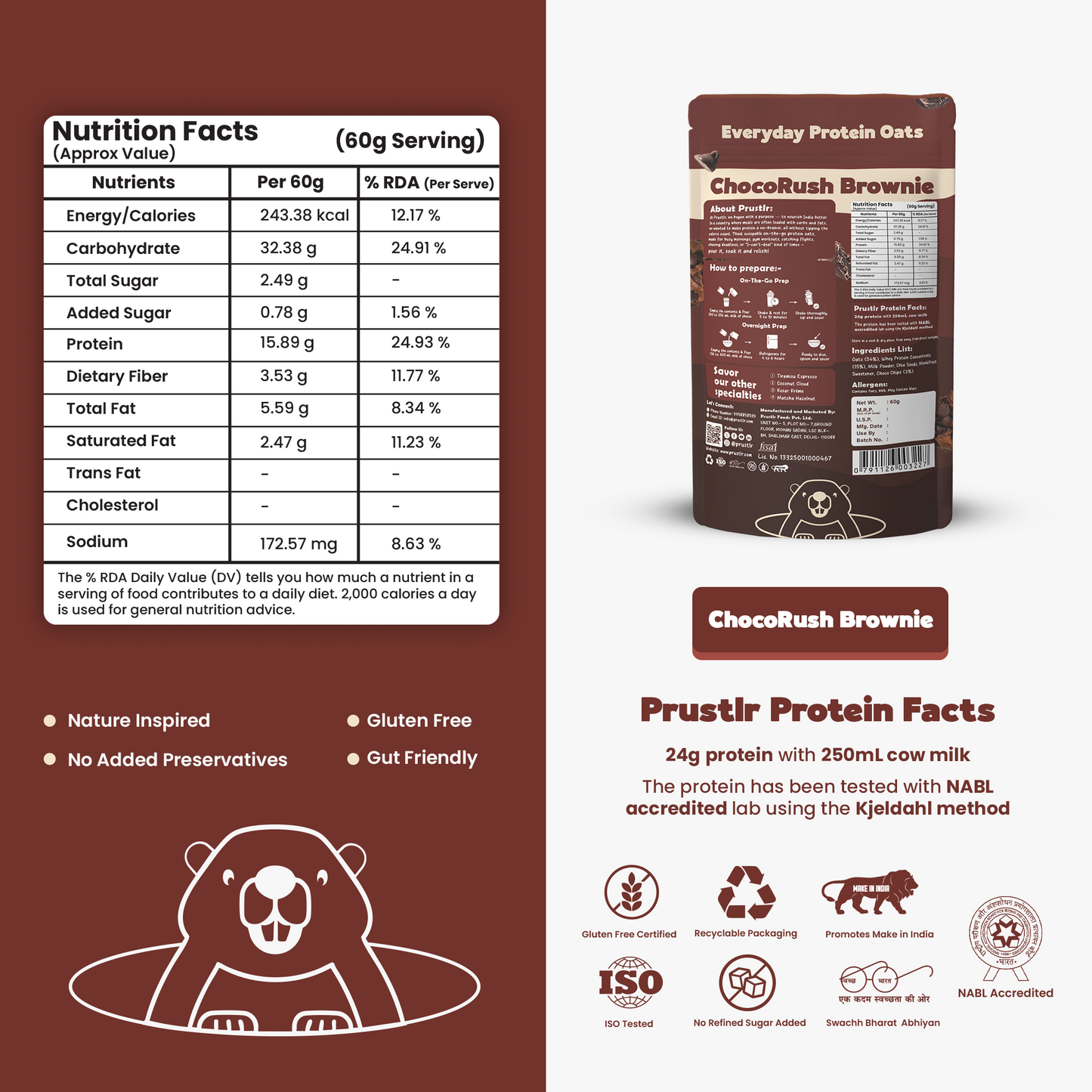 ChocoRush Brownie – Everyday Protein Oats